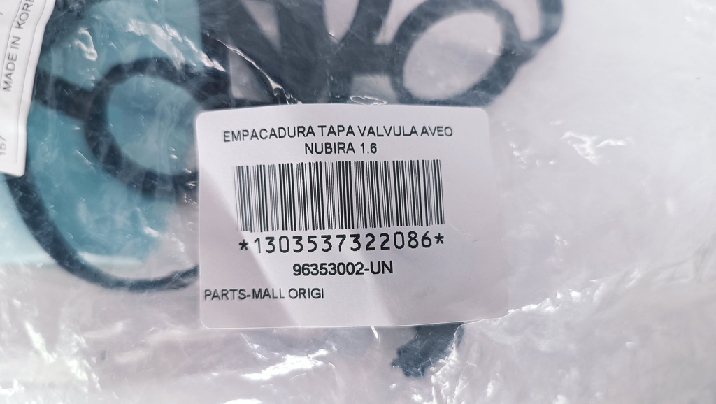 EMPACADURA TAPA VALVULA AVEO NUBIRA 1.6 - Vista 3