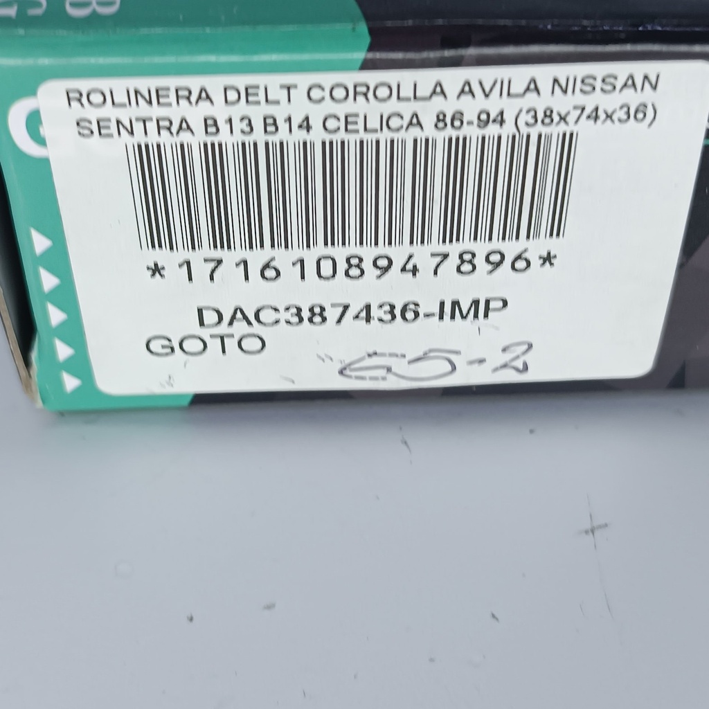 ROLINERA DELT COROLLA AVILA NISSAN SENTRA B13 B14 CELICA 86-94 (38x74x36) - Vista 7