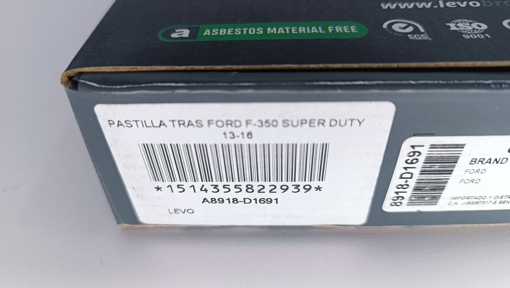 PASTILLA TRAS FORD F-350 SUPER DUTY 13-16 - Vista 5