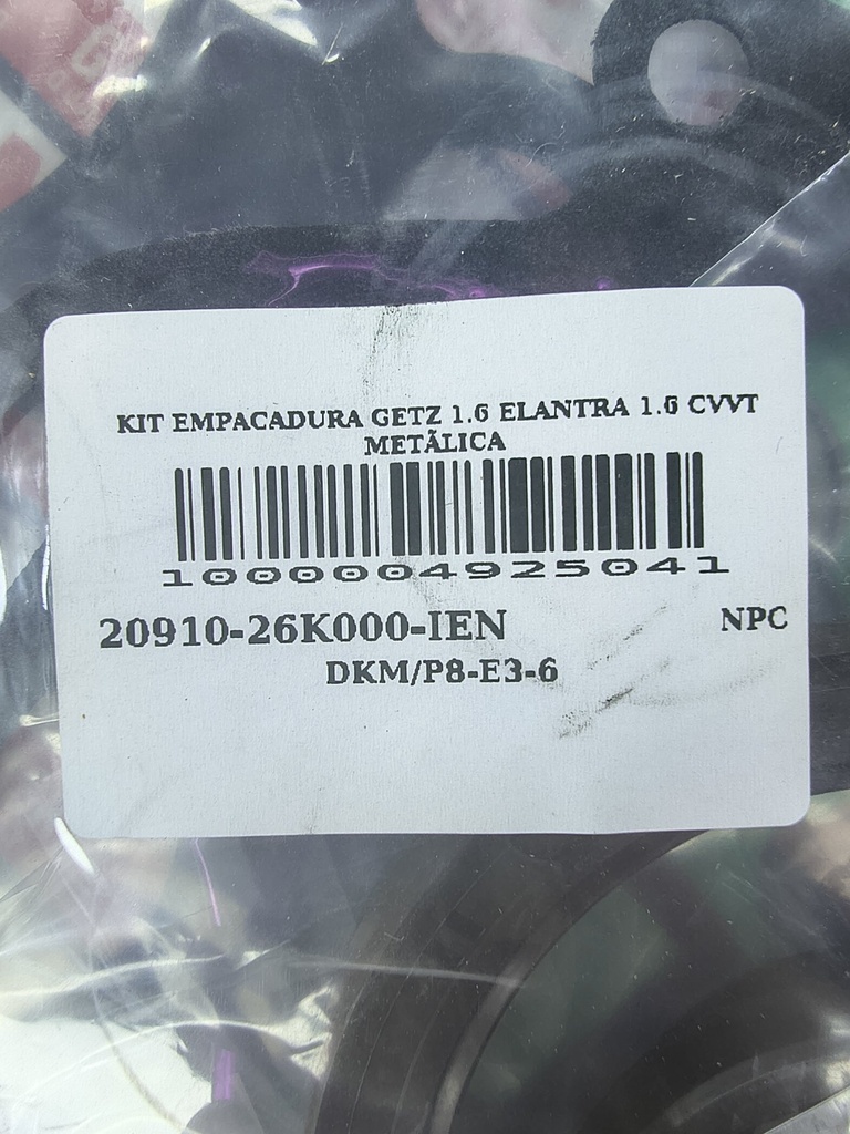 KIT EMPACADURA GETZ 1.6 ELANTRA 1.6 CVVT ( METAL) - Vista 6