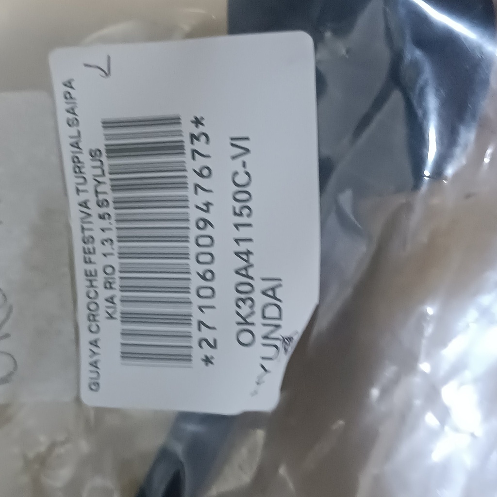 GUAYA CROCHE FESTIVA TURPIAL SAIPA KIA RIO 1.3 1.5 STYLUS - Vista 8