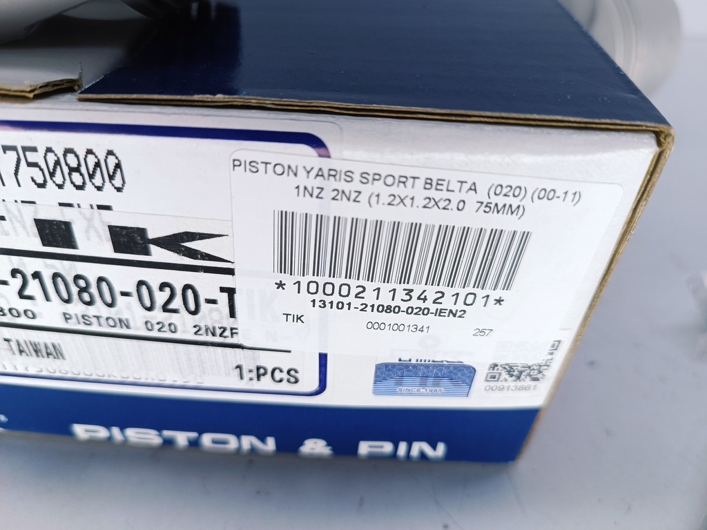 PISTON YARIS SPORT BELTA (020) (00-11) 1NZ 2NZ (1.2X1.2X2.0 75MM) - Vista 4