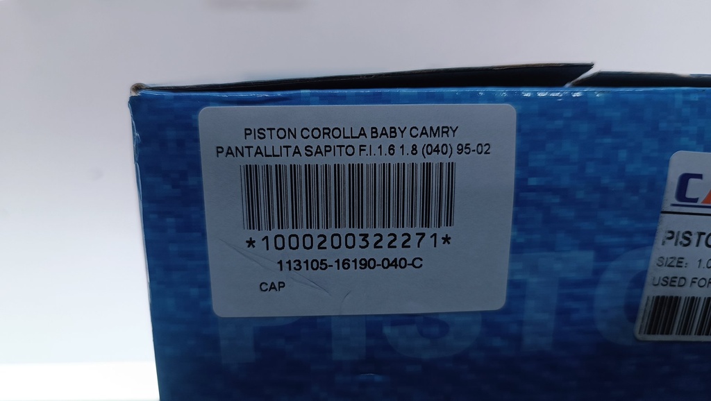 PISTON COROLLA BABY CAMRY PANTALLITA SAPITO F.I.1.6 1.8 (030) 95-02 (1.2X1.5X3 81MM) - Vista 4