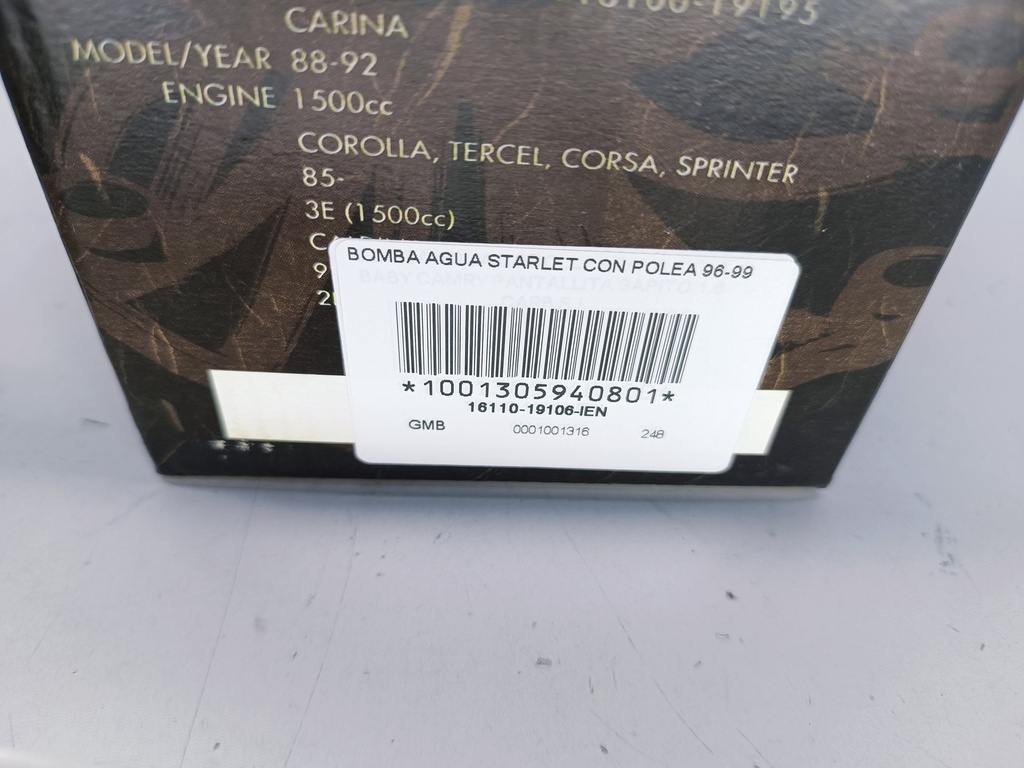 BOMBA AGUA STARLET CON POLEA 97-99 - Vista 5
