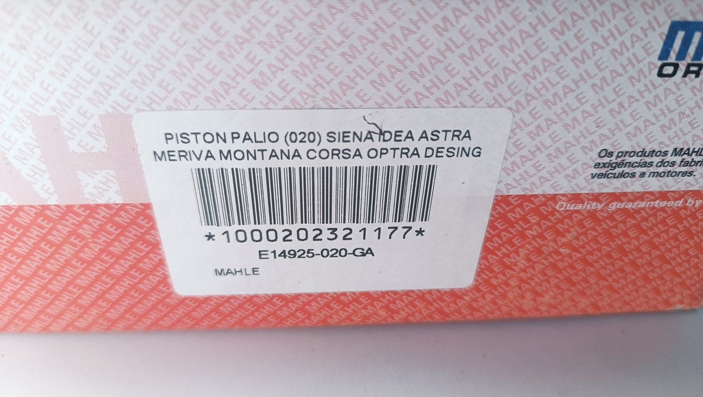 PISTON (020) ASTRA OPTRA DESING ADVANCE 1.8 (1.2X1.2X2MM 80.5MM) - Vista 5