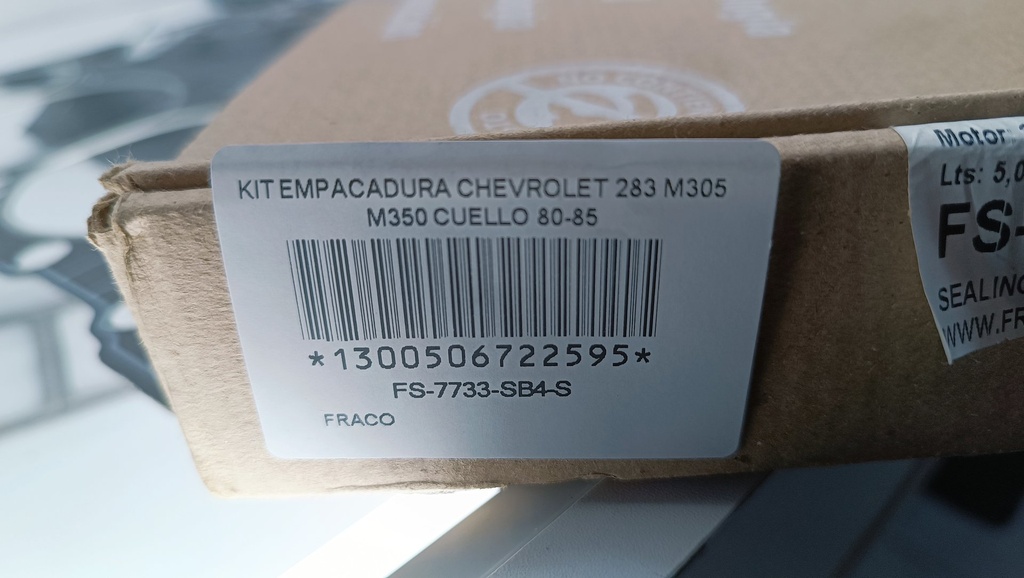 KIT EMPACADURA CHEVROLET 283 M305 M350 CUELLO 80-85 - Vista 6