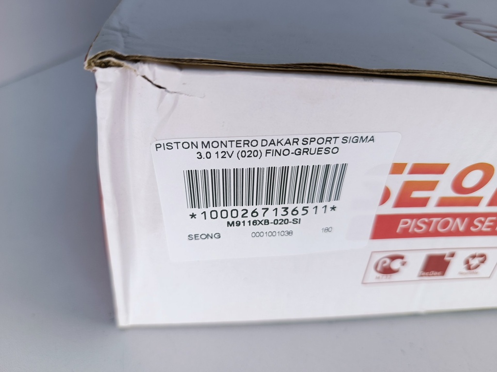 PISTON MONTERO DAKAR SPORT SIGMA 3.0 12V (020) FINO-GRUESO (1.2X1.5X3 91MM) - Vista 7