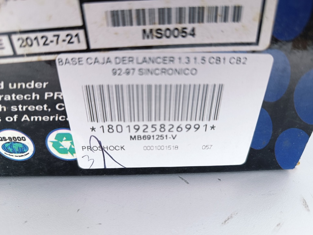 BASE CAJA DER LANCER 1.3 1.5 CB1 CB2 92-97 SINCRONICO - Vista 4
