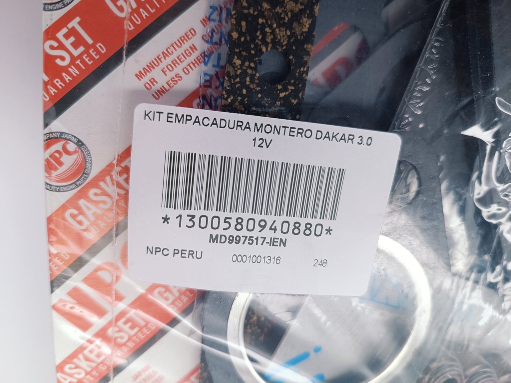 KIT EMPACADURA MONTERO DAKAR 3.0 12V - Vista 6
