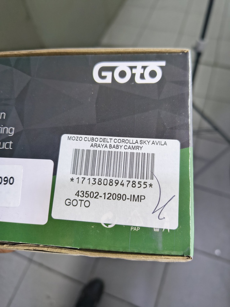 MOZO CUBO DELT COROLLA SKY AVILA ARAYA BABY CAMRY