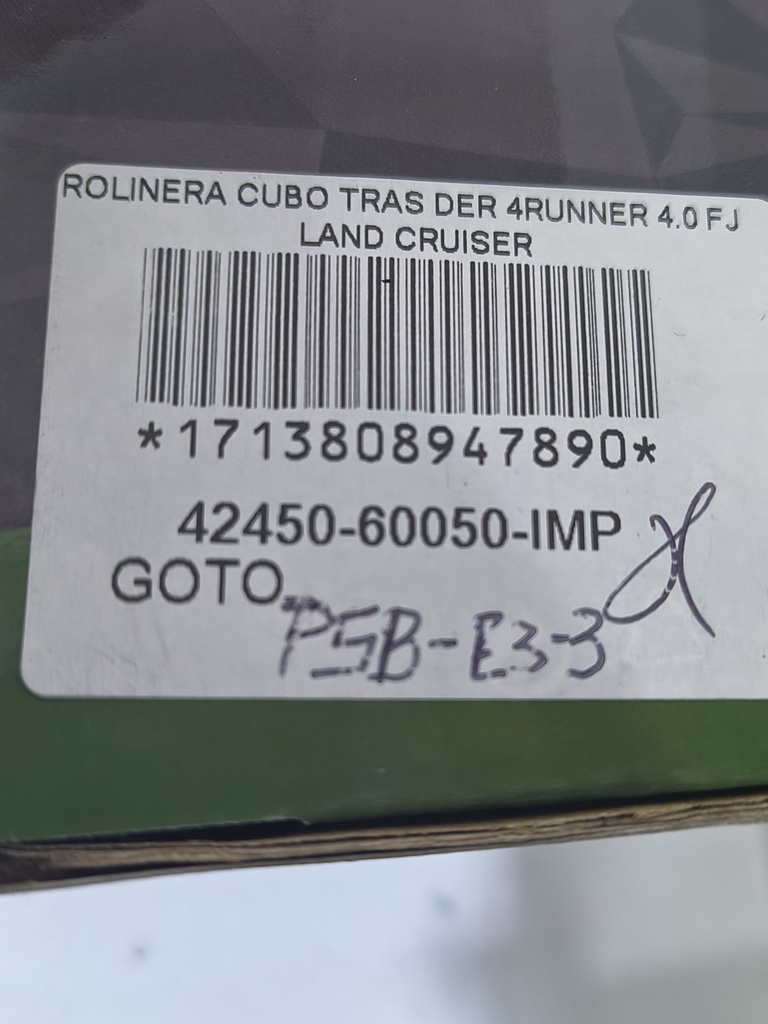 ROLINERA CUBO TRAS DER 4RUNNER 4.0 FJ LAND CRUISER