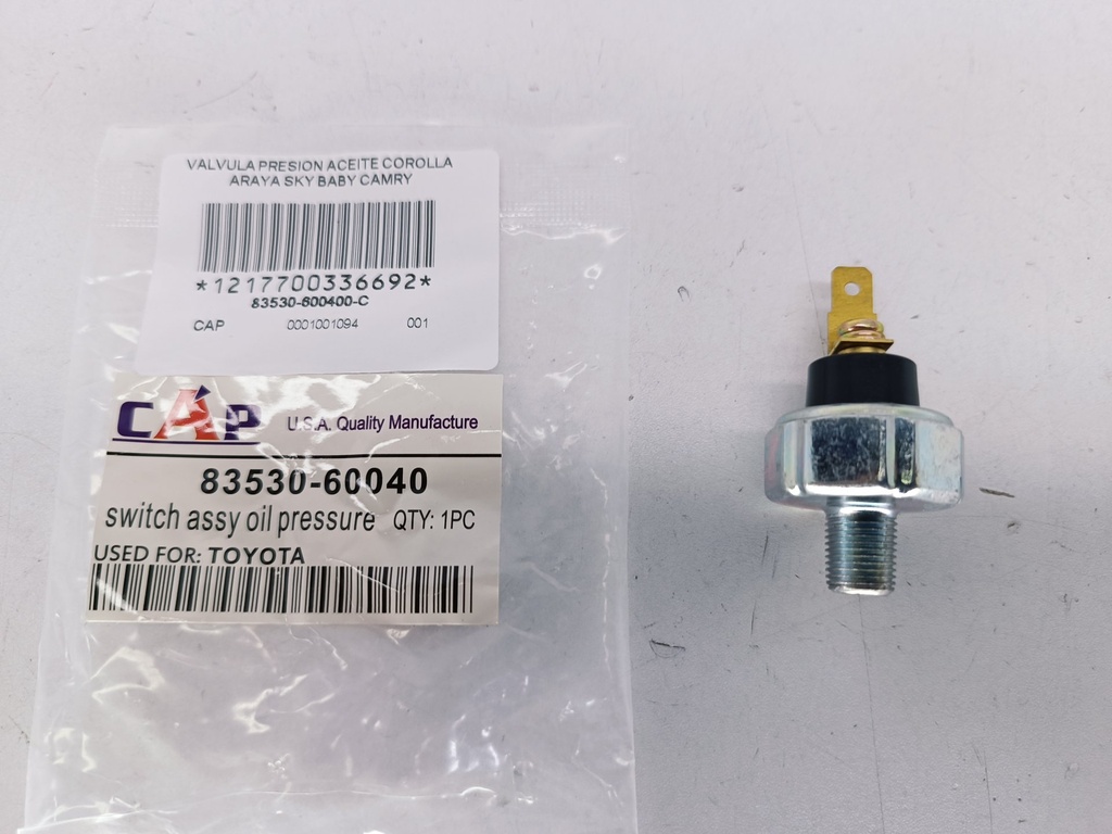 [83530-600400-C] VALVULA PRESION ACEITE LANCER SIGNO MONTERO L200 L300 GALANT ECLIPSE OUTLANDER EXCEL SONATA COROLLA BABY CAMRY 4RUNNER HILUX YARIS PRADO MERU CAMRY CELICA STARLET VITARA SWIFT WAGON R STEEM DYNA HIACE H1 SEBRING TERIO